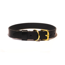 Load image into Gallery viewer, Black Leather Dog Collar