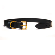 Load image into Gallery viewer, Black Leather Dog Collar