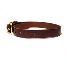 Load image into Gallery viewer, Dark Brown Leather Dog Collar
