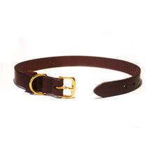 Load image into Gallery viewer, Dark Brown Leather Dog Collar