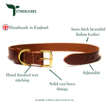 Load image into Gallery viewer, Tan Leather Dog Collar