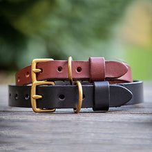 Load image into Gallery viewer, Black Leather Dog Collar